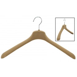 17.5" SlimLine Wide Shoulder Camel Coat Hanger