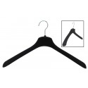 17.5" SlimLine Wide Shoulder Black Coat Hanger
