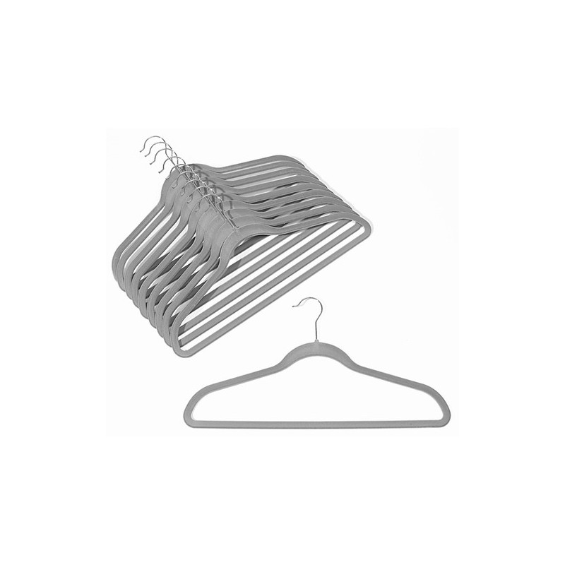Only Hangers Petite 14.5" SlimLine Shirt/Pant Hangers - Black Velvet (50 Pack)